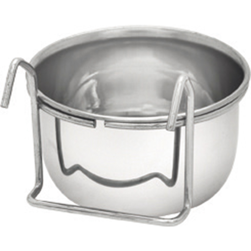 Comedero acero inoxidable con gancho - 0,9 l.