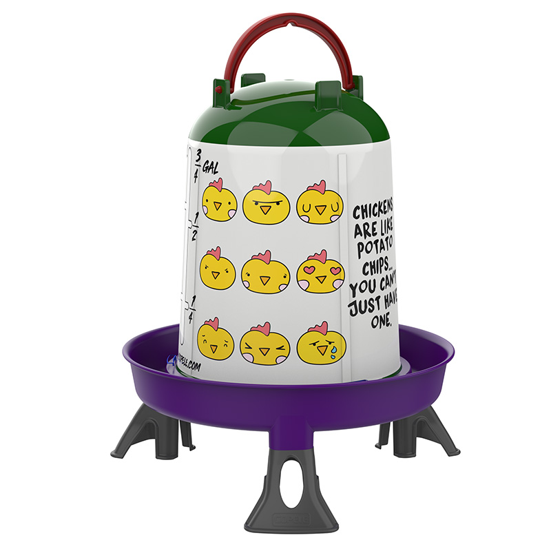 Poultry Drinker W/Legs Chips 3 l. Recycled