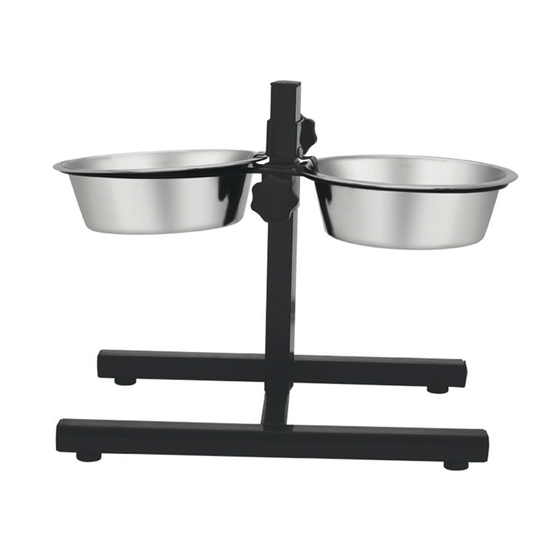 Mangeoire Double - Support Réglable - S
