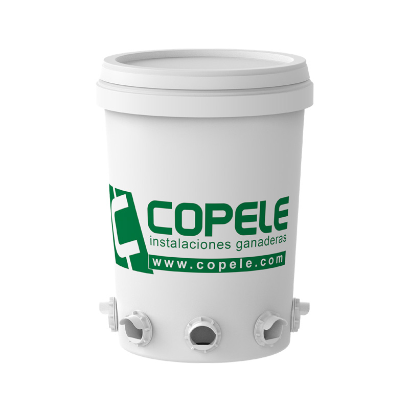 Mangeoire perdrix plastique 8 bouches anti-gaspillage
