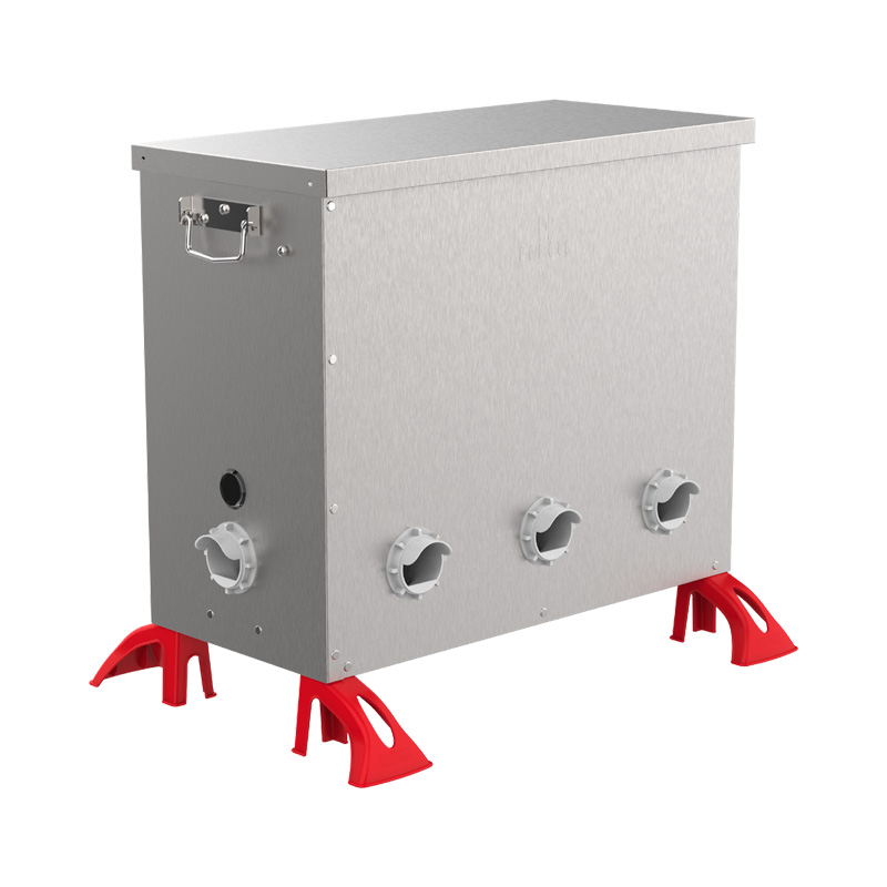 Mangeoire perdrix metal 8 bouches anti-gaspillage